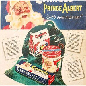 1943 Camels Prince Albert Tobacco Santa Claus Advertisement Christmas WW2 DWII26
